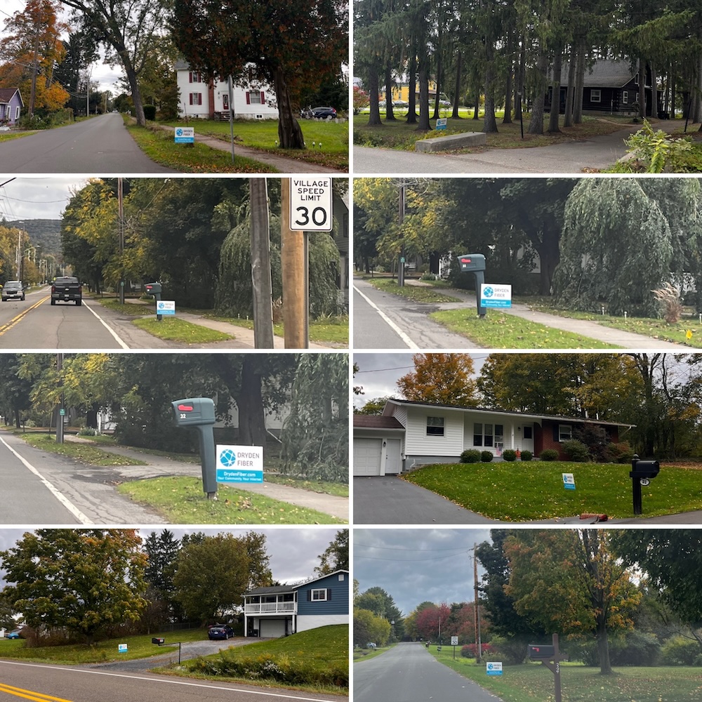 Yard Signs for Dryden Fiber