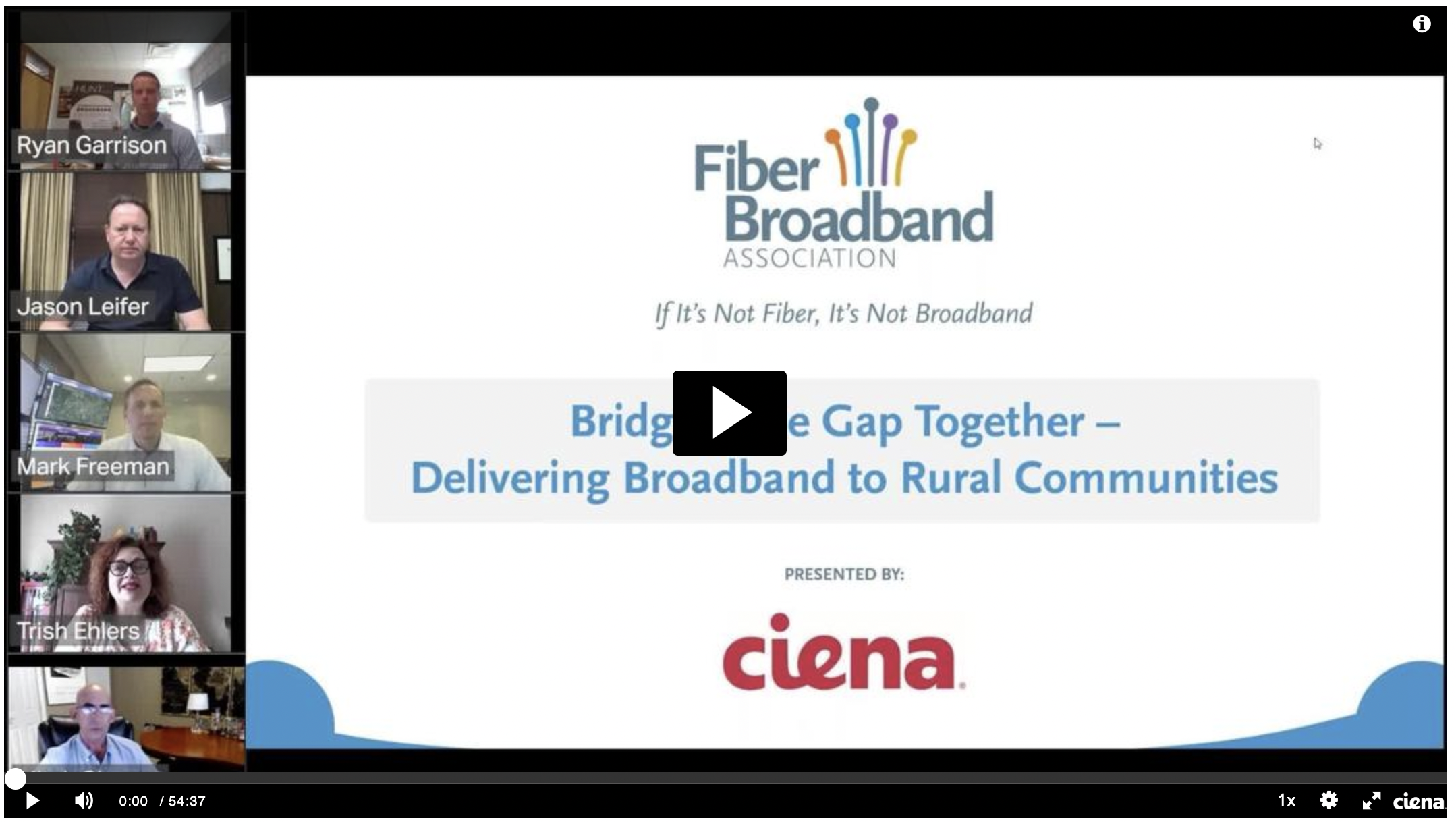 Screenshot of Ciena video