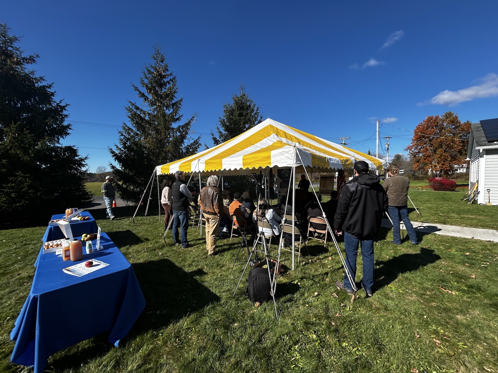 Dryden Fiber Groundbreaking in Caroline - Tent, Oct 27, 2025