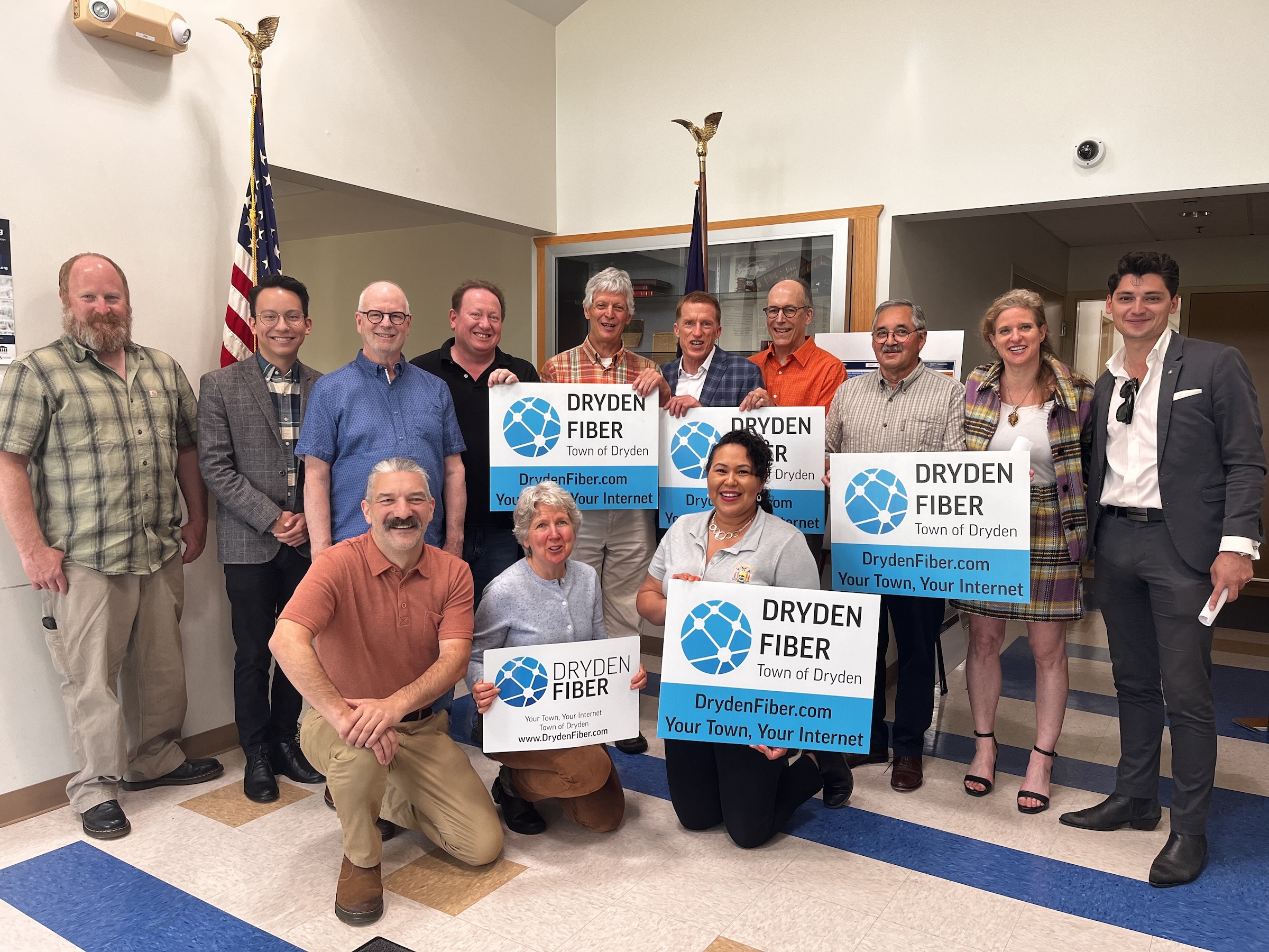 Dryden Fiber team and guests at announcement 6-24-24
