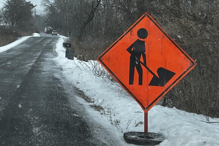 Construction Ahead Sign