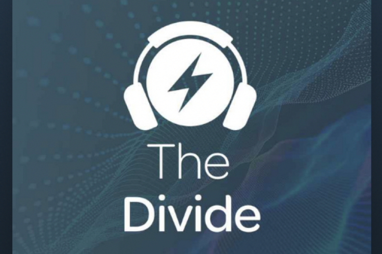 logo for the divide podcast