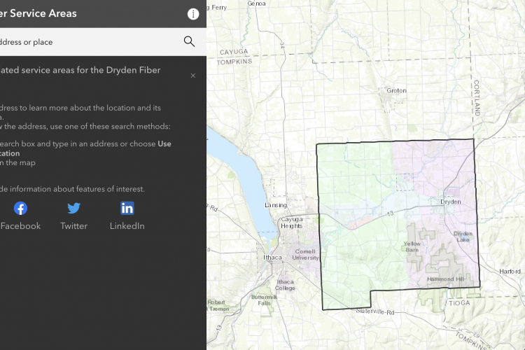 Dryden Fiber Service Areas