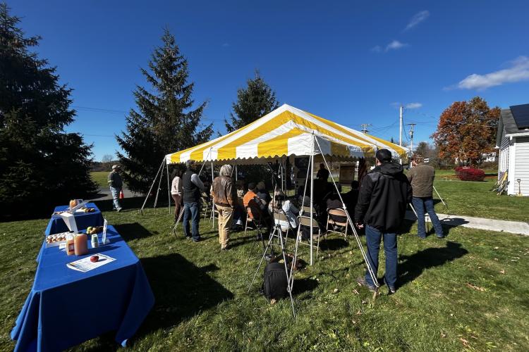 Dryden Fiber Groundbreaking in Caroline - Tent, Oct 27, 2025